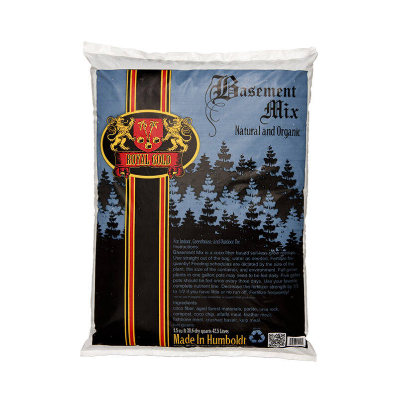 Bag of Royal Gold Soil – Basement Mix, which is the go-to coco blend growing media for great indoor gardens