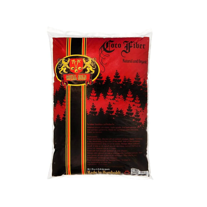 Bag of Royal Gold Soil – Coco Fiber, which adds air pockets containing oxygen to your grow media