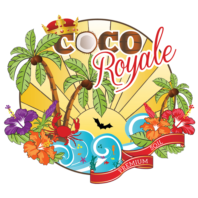 Colorful logo of Four Seasons Bulk Soil – Coco Royale, which is a coco coir-based blend