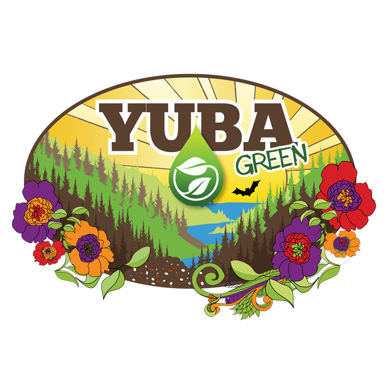 Colorful logo of Four Seasons Bulk Soil – Yuba Green, which is great for raised beds and containers