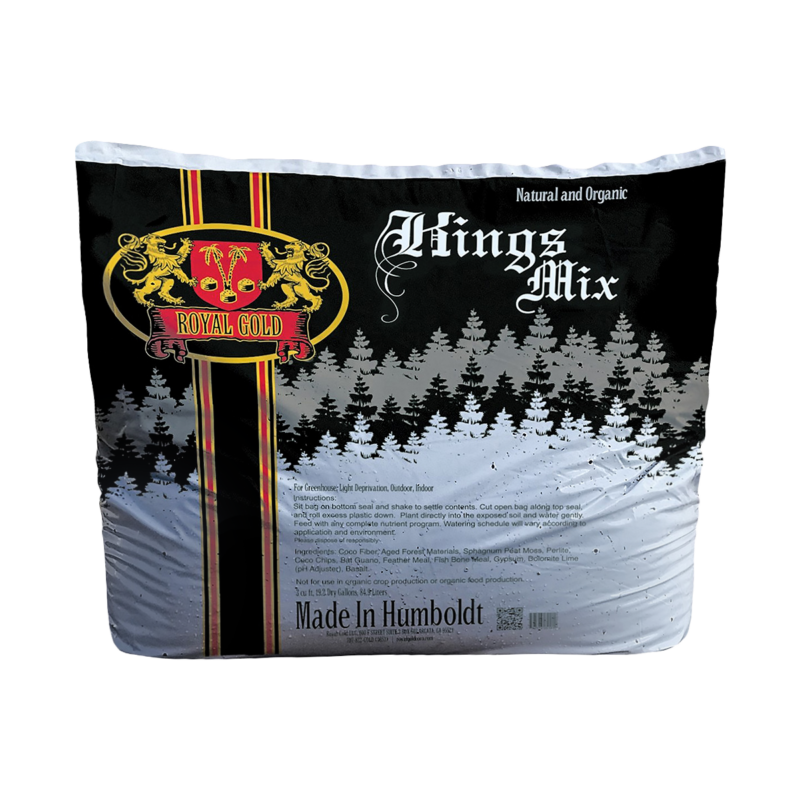 Bag of Royal Gold Soil – Kings Mix, a well-aerated, moderately amended coco peat blend