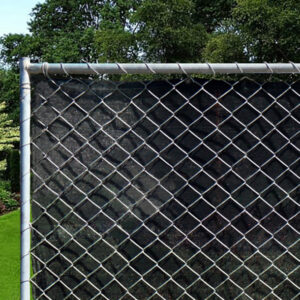 Privacy fencing is made to attach easily to an existing chain link fence rail