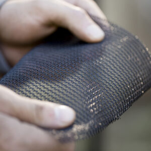Close up of 40% shade cloth shows high-density polypropylene construction that resists rips