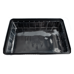 The Max Yield Bin fits a clear liner for the bottom tray to aid in easy clean up.