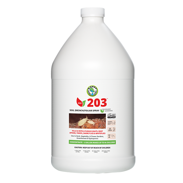 Gallon jug of SNS 203 pesticide