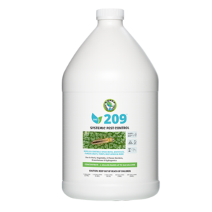 Gallon jug of SNS 209 pest control
