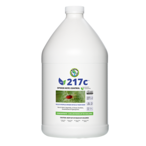 Gallon jug of SNS 217C spider mite control