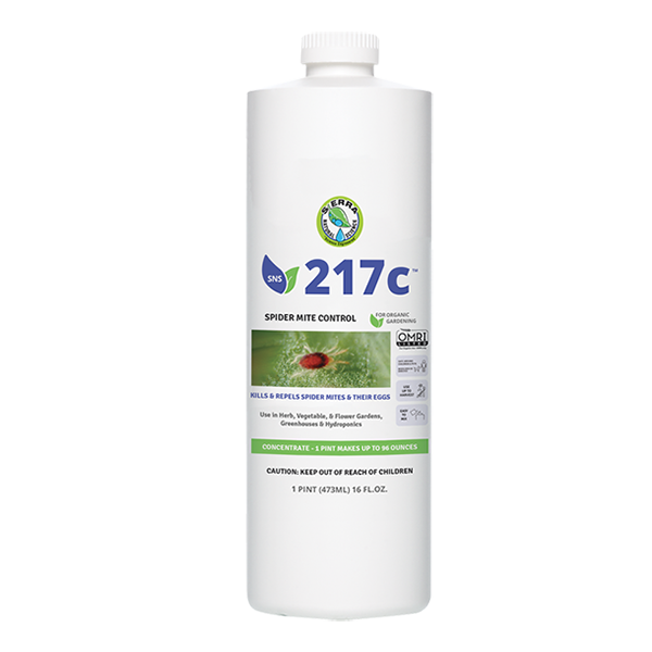 Pint bottle of SNS 217C spider mite control