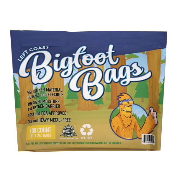 100 count, Heavy Duty Bigfoot Bags from Left Coast
