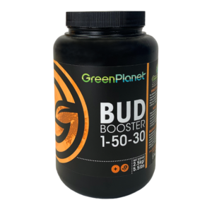 Green Planet Nutrients – Bud Booster, here in the 2.5-kilo size, delivers phosphorus and potassium