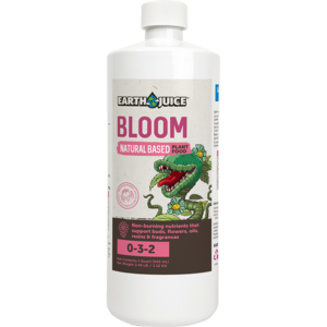 Front view of Earth Juice Bloom 1 quart bottle