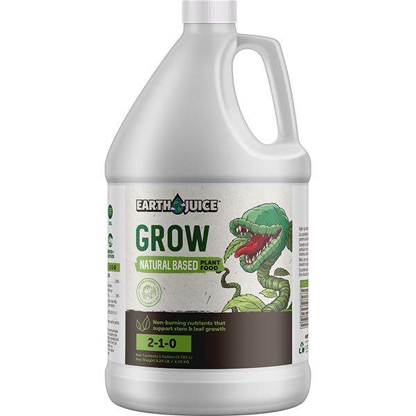 Front view Earth Juice Grow 1 gallon bottle