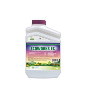 ECOWORKS EC shown in the 32 ounce size, is derived from cold-pressed virgin neem oil