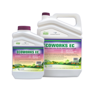 ECOWORKS EC, shown in 2 different sizes, is effective for disease and pest control