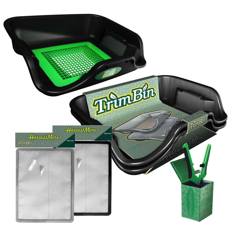 Harvest More Trim Bin, scissor scrubber, replacement screens and trim bin filter