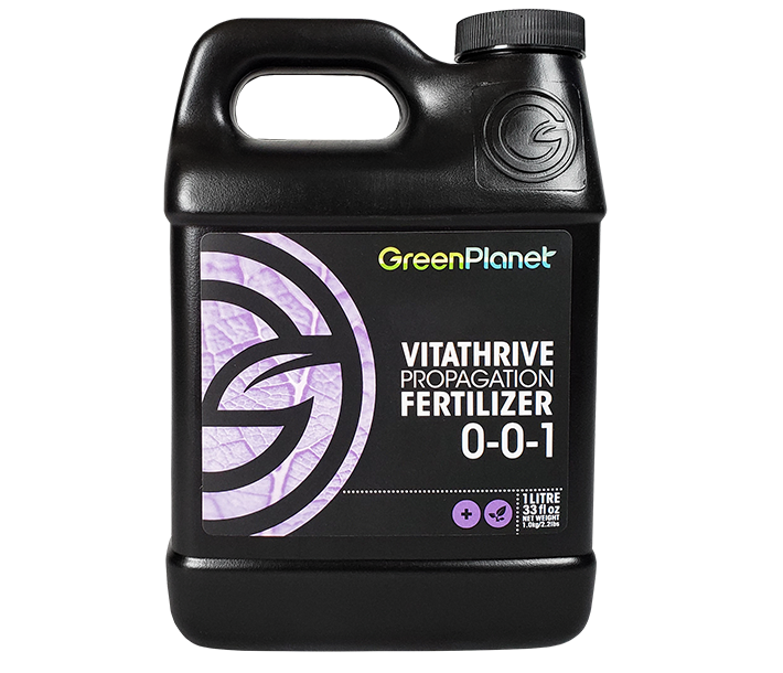 The 1-liter size of Green Planet Nutrients – Vitathrive, made for the vegetative state of growth