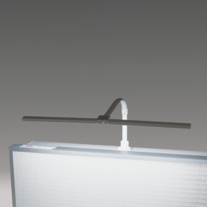 FloCube LED light attachment for flow hood on transparent background