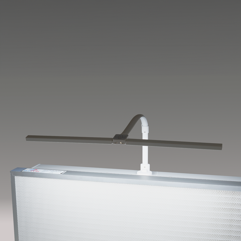 FloCube LED light attachment for flow hood on transparent background