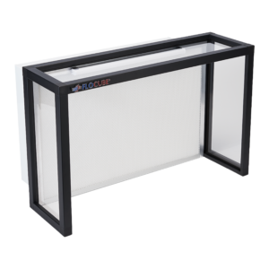 Flocube ProFlow 2x3 horizontal clean bench with HEPA filter with transparent background