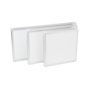 Set of Flocube replacement HEPA filters in various sizes with transparent background